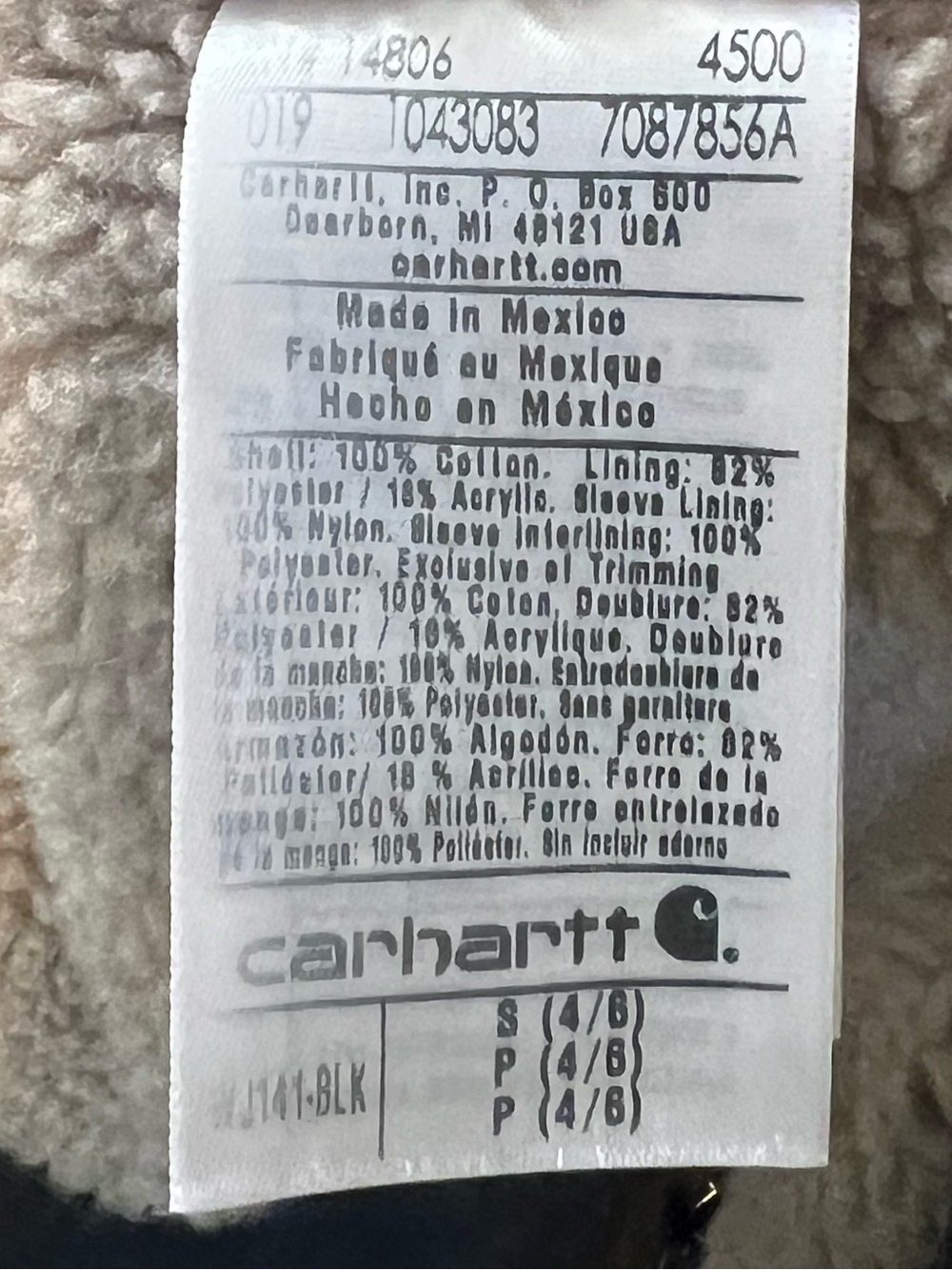Carhartt Black Hooded Sherpa-Lined Field Jacket - Picture 7 of 10